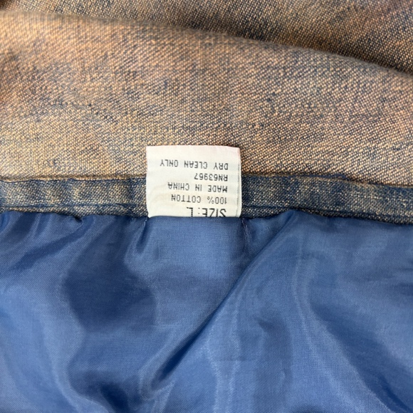 Vintage demin inspired hand dyed blue and orange blazer. - Picture 5 of 6